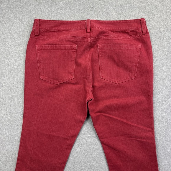 Ann Taylor Loft Women's Red Jeans Modern Straight Size 10 - Picture 6 of 9